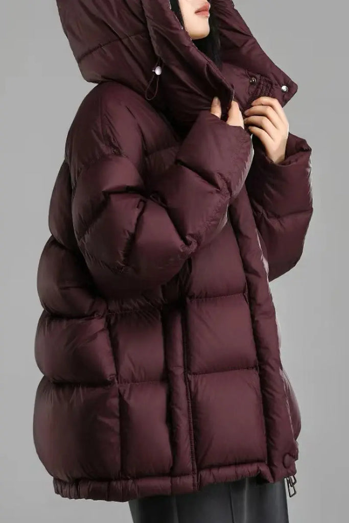 Fibflx Women's Oversized Hooded Down Puffer Jacket