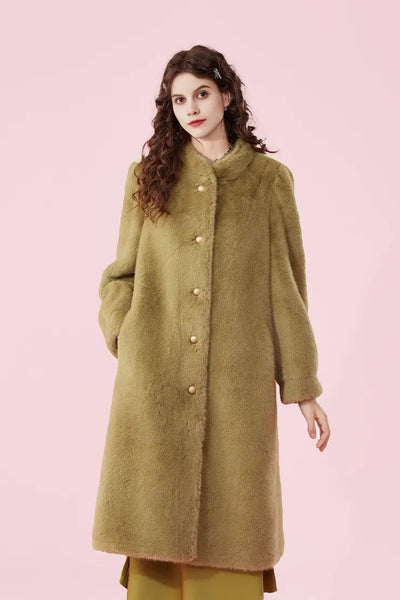 Green shop mink coat