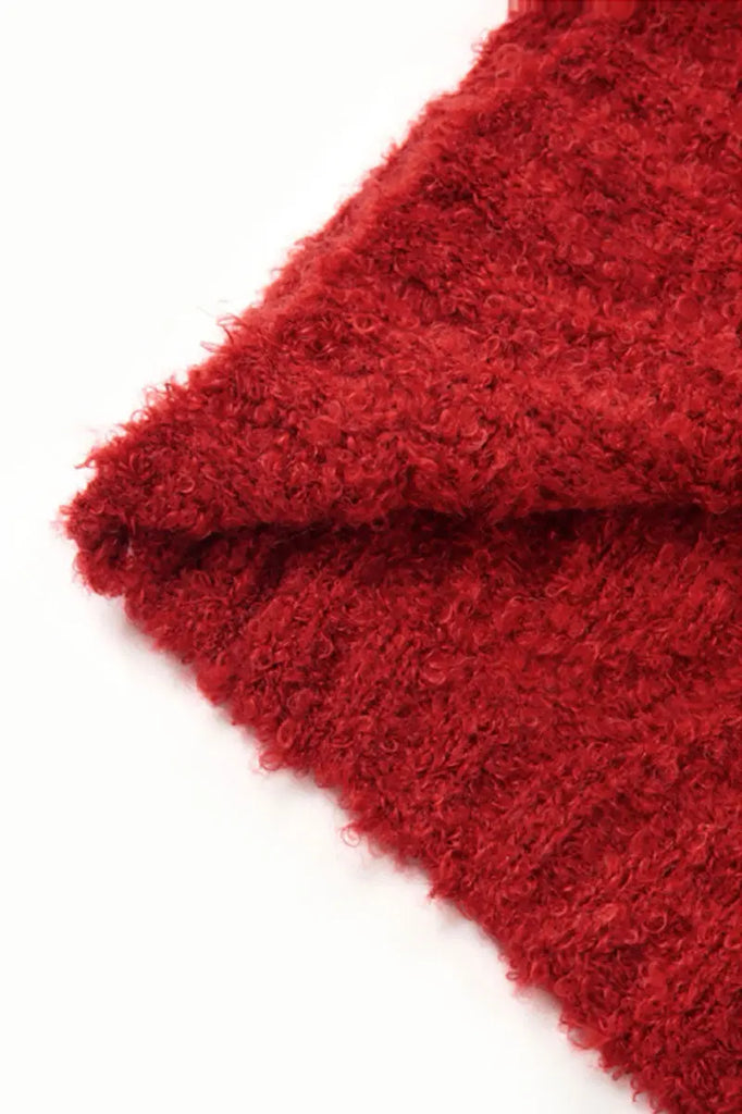 Fibflx Women's Oversized Mohair-Blend Cable Knit Scoop Neck Sweater