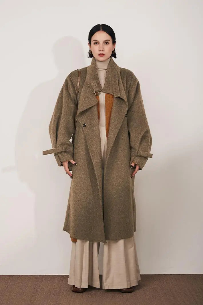 WOOL OVERSIZE STANDCOLLAR COAT | ヤマダウェブコム