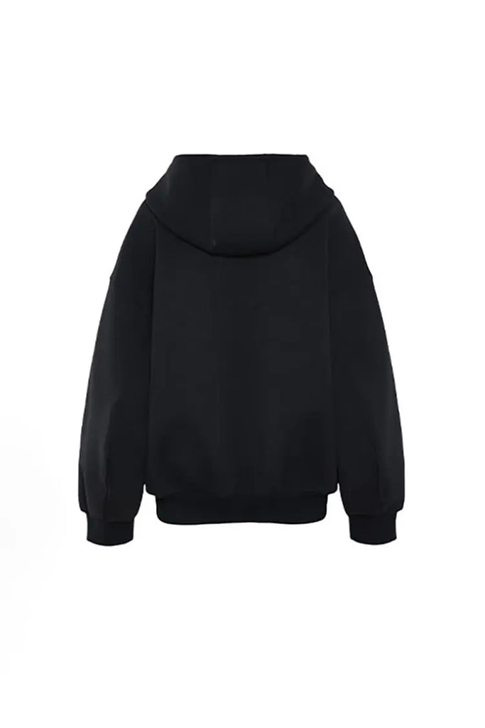 Fibflx Women's Oversized Zip Up Hoodie with Baggy Sleeve