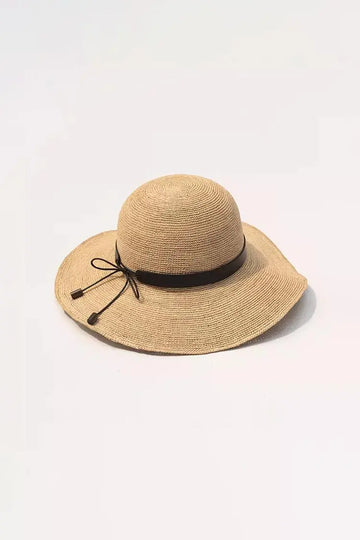 Fibflx Women's Packable Floppy Straw Hat with Bow