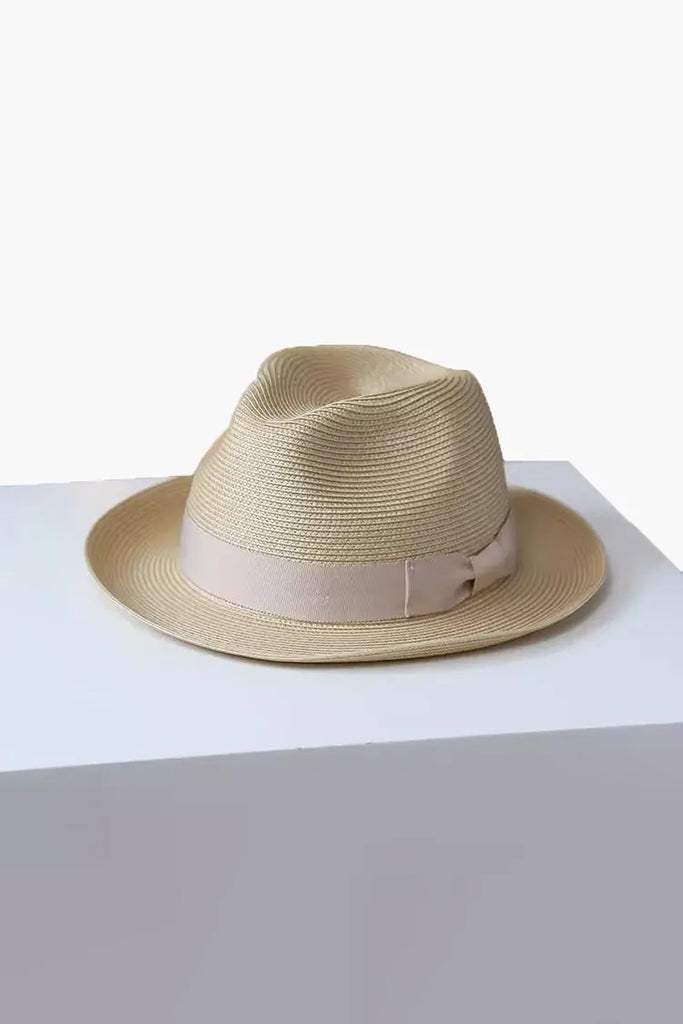 Fibflx Women's Packable Straw Fedora Hat