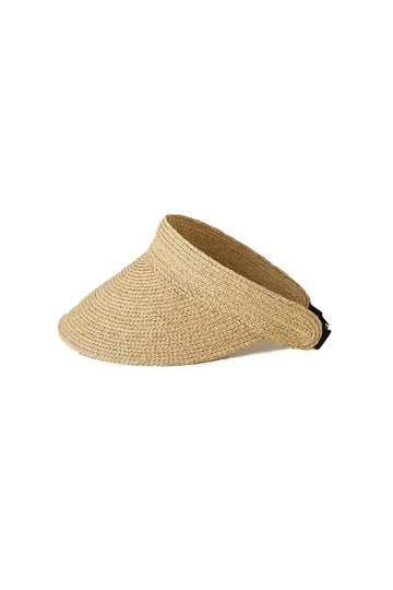 Fibflx Women's Packable Straw Sun Visor with Adjustable Closure