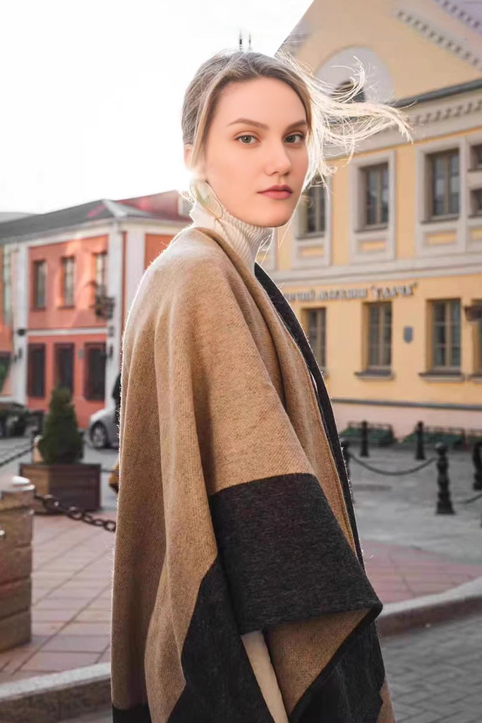 	Patterned 100% Wool Cape