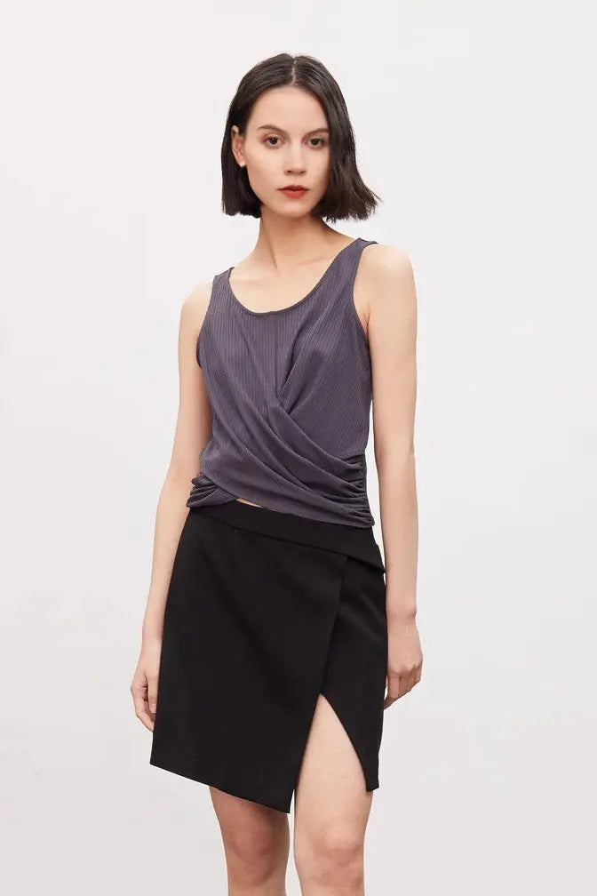Fibflx Women's Pleated Vest Top