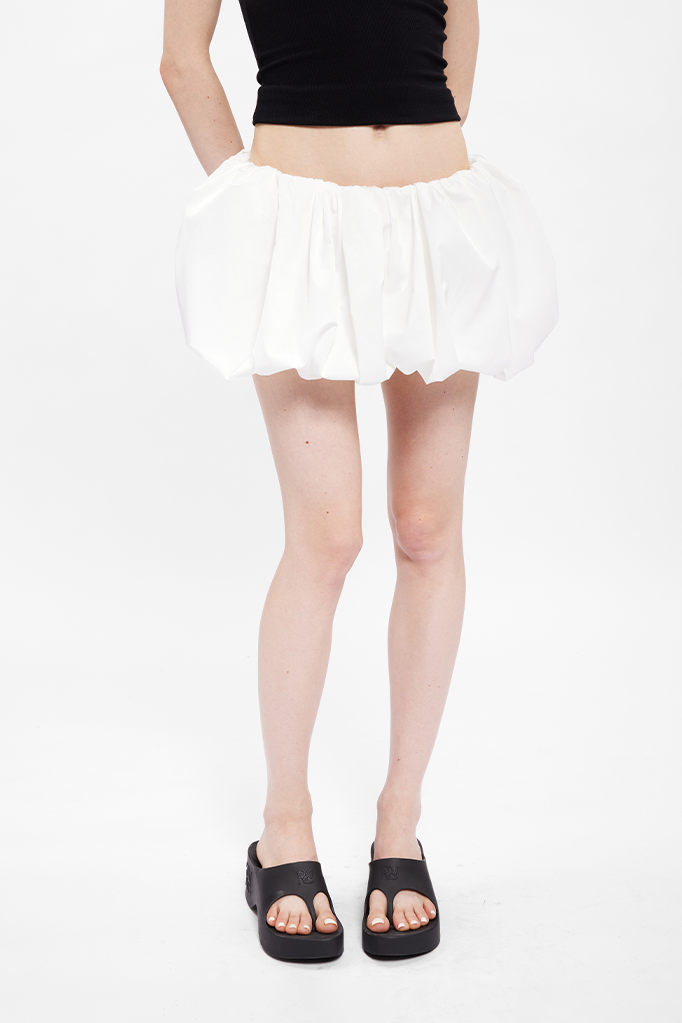 Fibflx Women's Preppy Mid-Rise Bubble Skirt