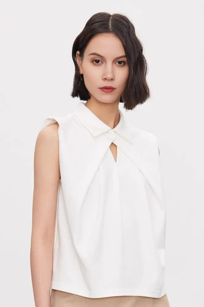 Fibflx Women's Quality Combed Cotton Polo Collar Shirt