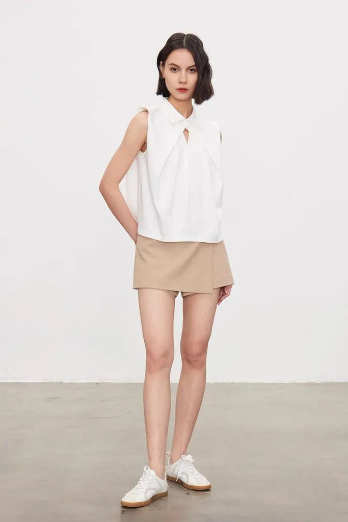 Fibflx Women's Quality Combed Cotton Polo Collar Shirt