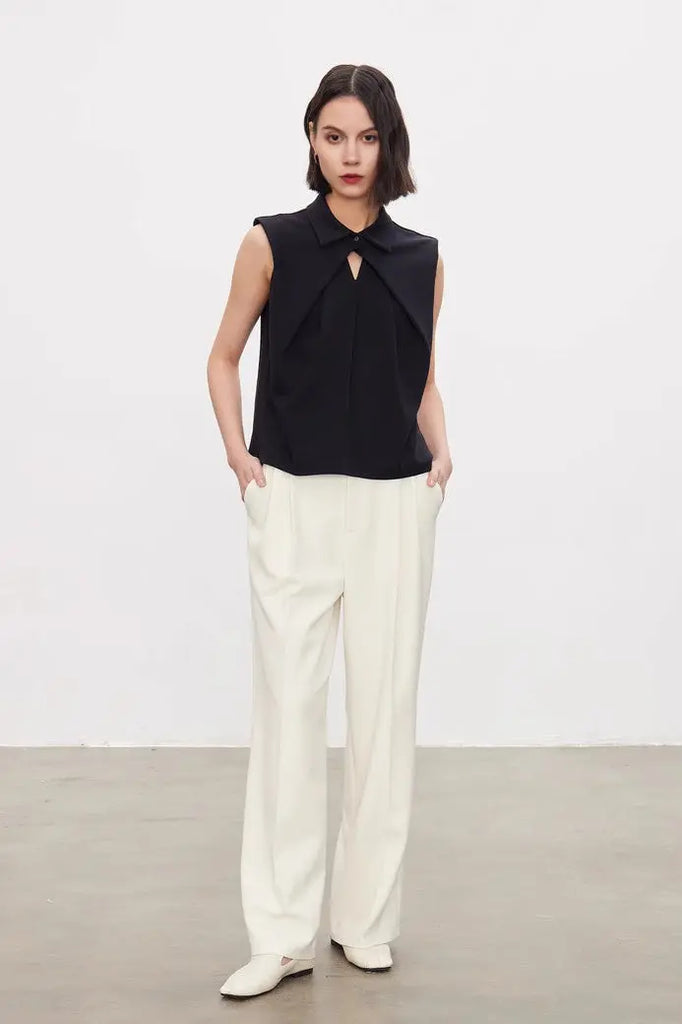 Fibflx Women's Quality Combed Cotton Polo Collar Shirt