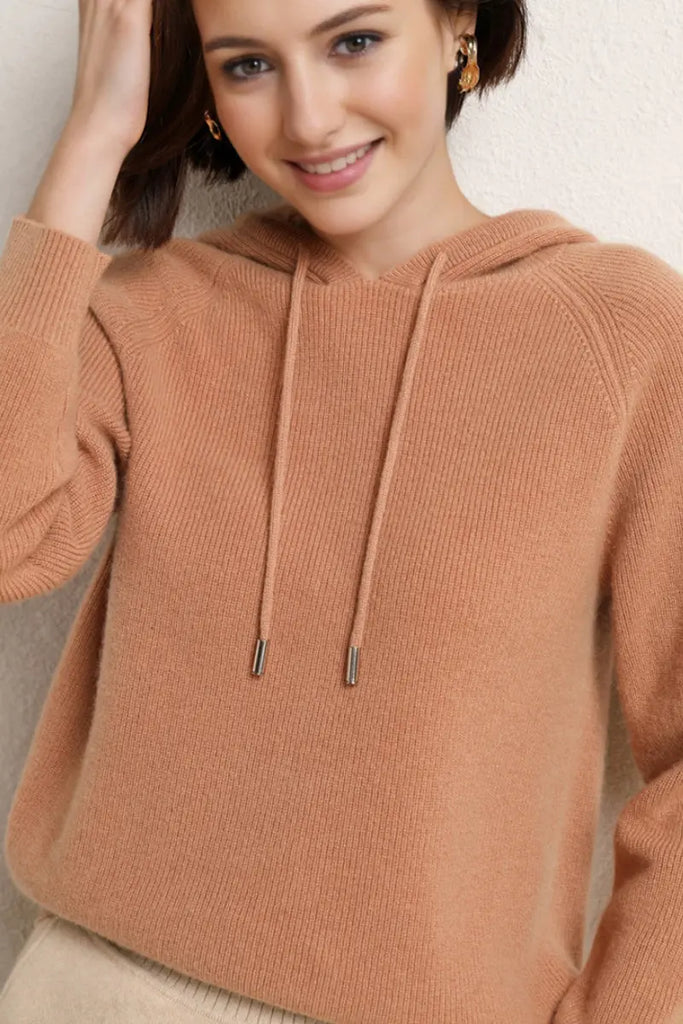 Relax Fit Merino Wool Hooded Sweater Fibflx