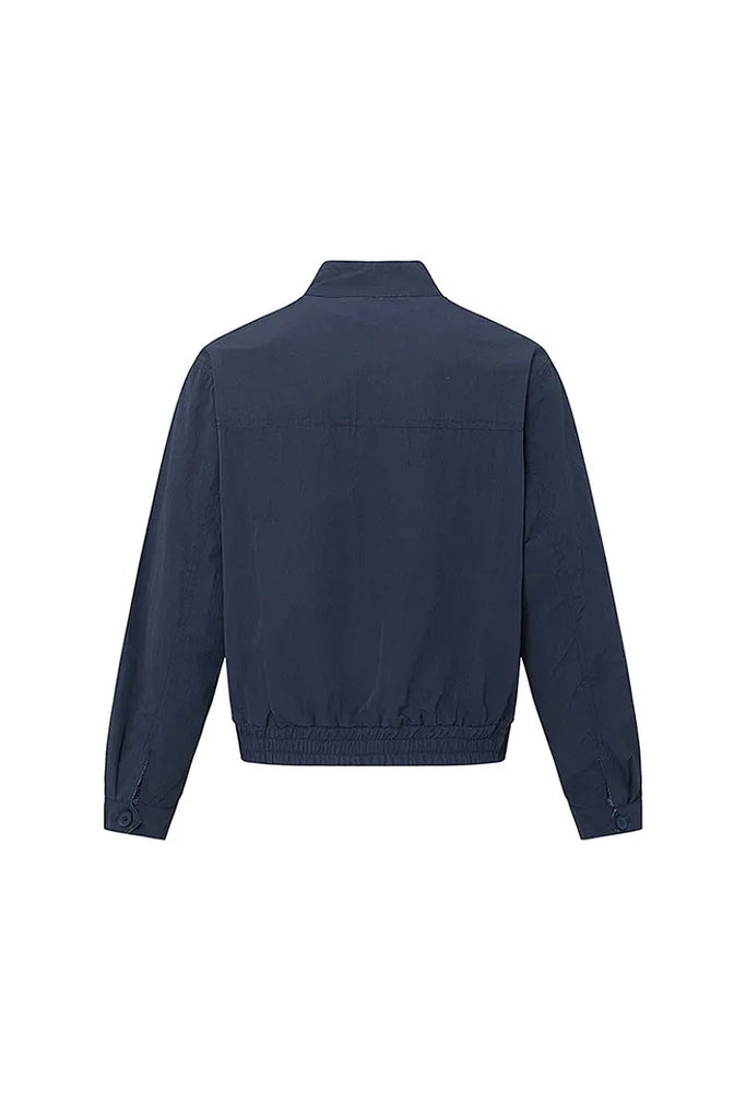 Fibflx Women's Reversible Micro-Check Zip-Up Bomber Jacket