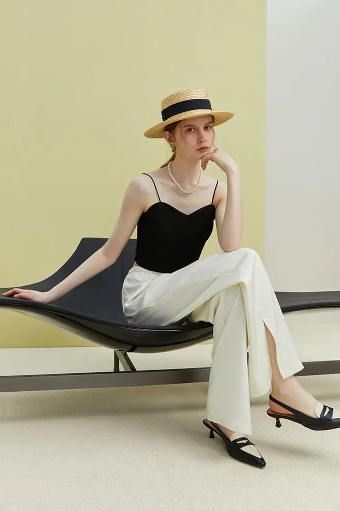 Fibflx Women's Ribbed Cropped Cami Top with Bra