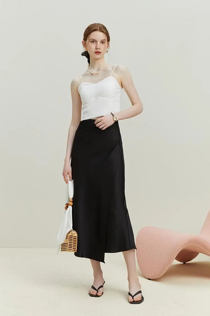 Fibflx Women's Ribbed Cropped Cami Top with Bra