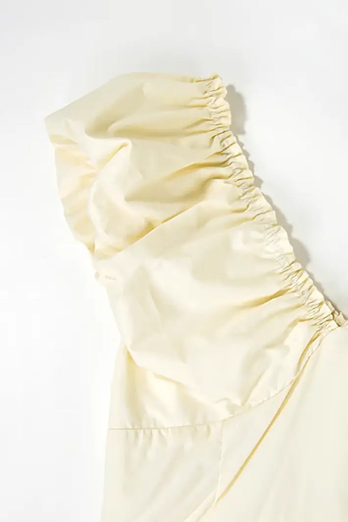 Fibflx Women's Ruffled V-Neck Open-Back Boho Maxi Dress