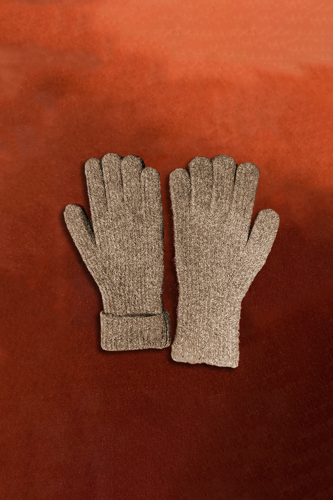 Seamless Washable Wool Knit Winter Gloves - Fibflx
