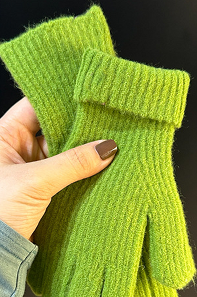 Seamless Washable Wool Knit Winter Gloves - Fibflx