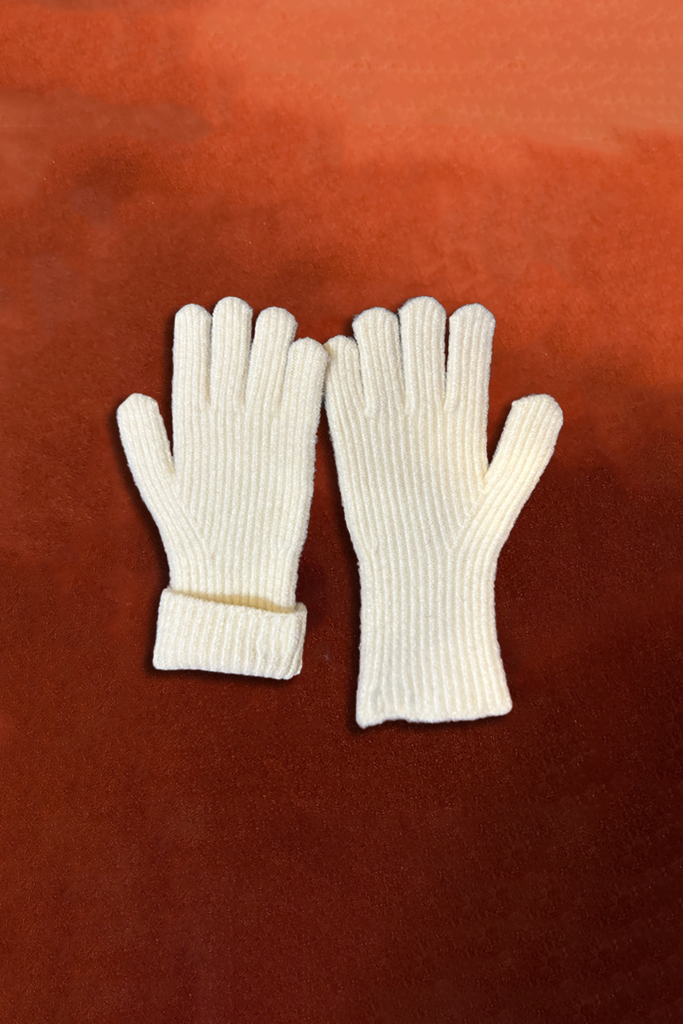 Seamless Washable Wool Knit Winter Gloves - Fibflx