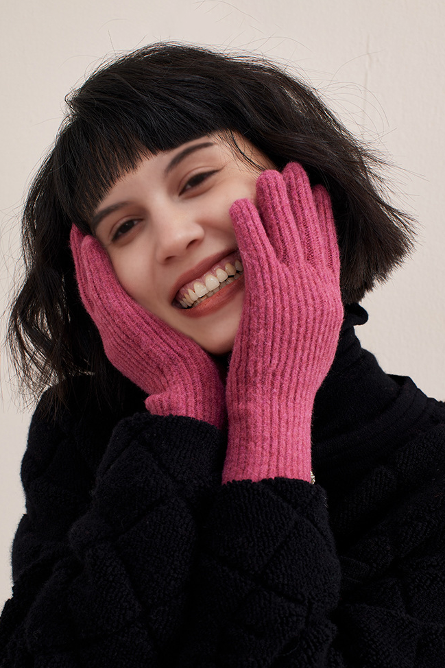 Seamless Washable Wool Knit Winter Gloves - Fibflx