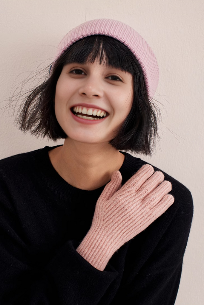 Seamless Washable Wool Knit Winter Gloves - Fibflx