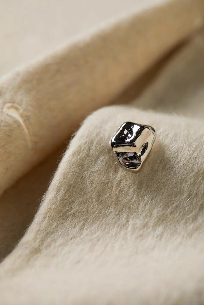 Silk Wool Blend Crewneck Cropped Jacket Fibflx