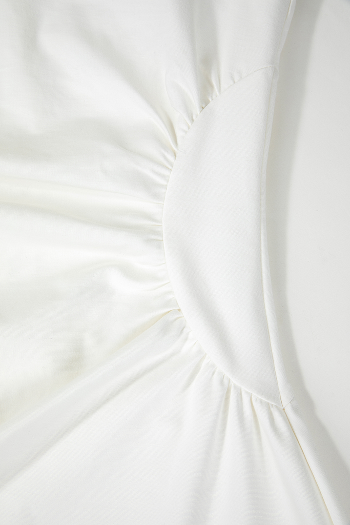 Fibflx Women's Square Neck Midi Dress with Pleated Waist