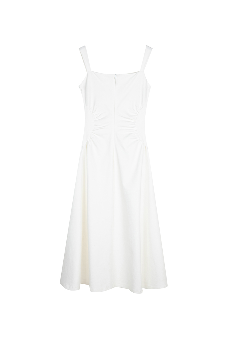 square neck pleated midi dress Women's LC Lauren Conrad Pleated Bodice Squareneck Midi Dress
