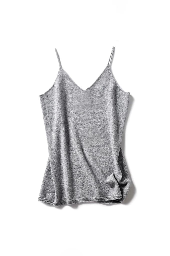 Strap Cashmere Tank Top - Fibflx