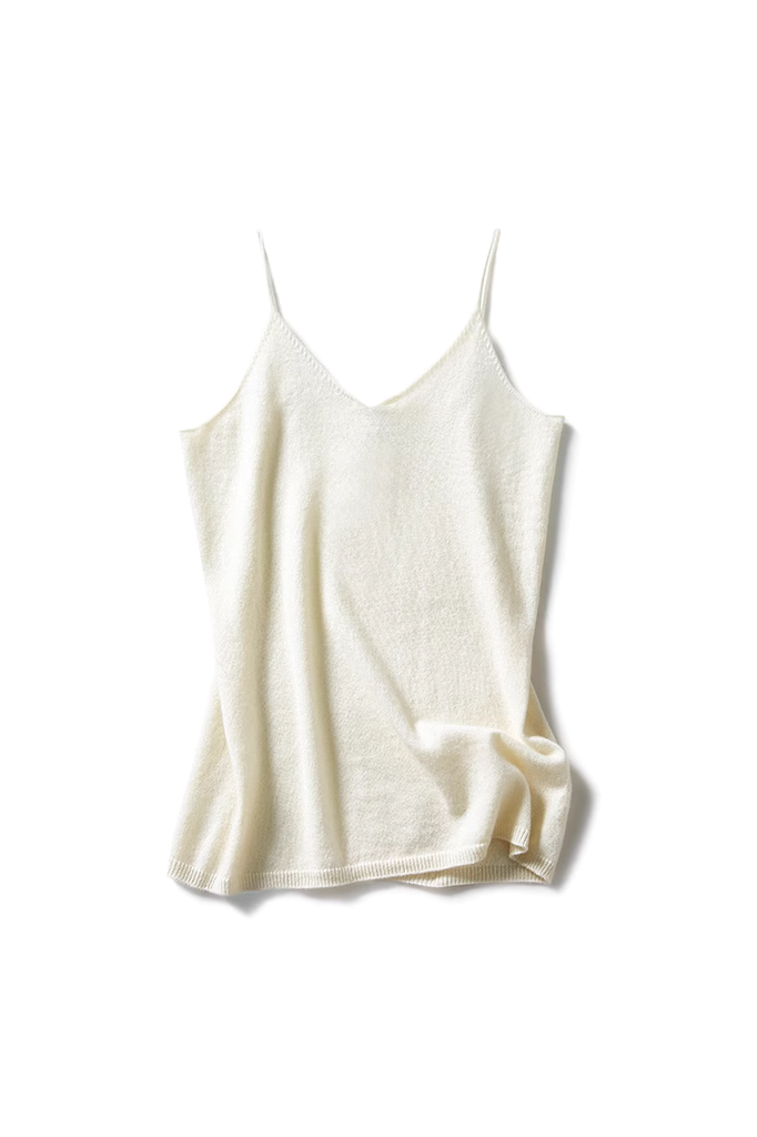 Strap Cashmere Tank Top - Fibflx