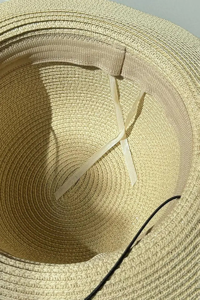 Fibflx Women's Summer Packable Wide-Brim Straw Cloche Hat