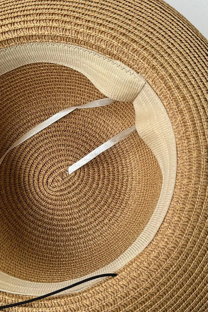 Fibflx Women's Summer Packable Wide-Brim Straw Cloche Hat