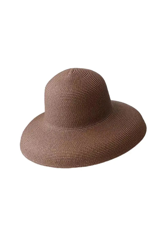 Fibflx Women's Summer Packable Wide-Brim Straw Cloche Hat