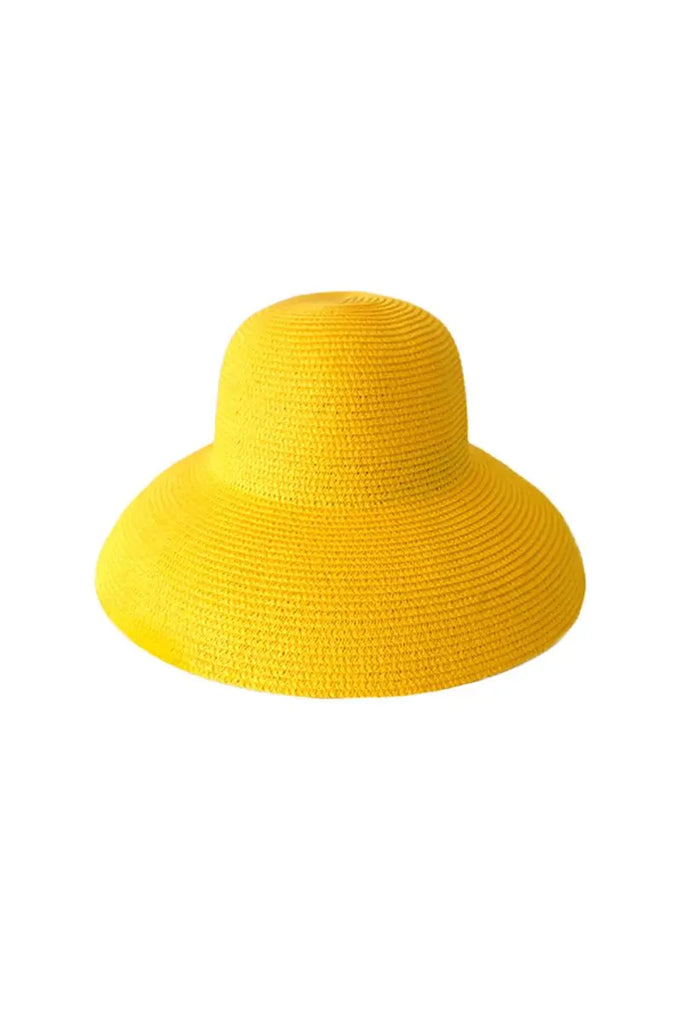 Fibflx Women's Summer Packable Wide-Brim Straw Cloche Hat