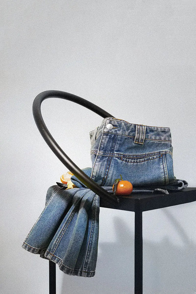 Fibflx Women's Super Baggy High-Waisted Wide-Leg Denim Jeans in Light Wash