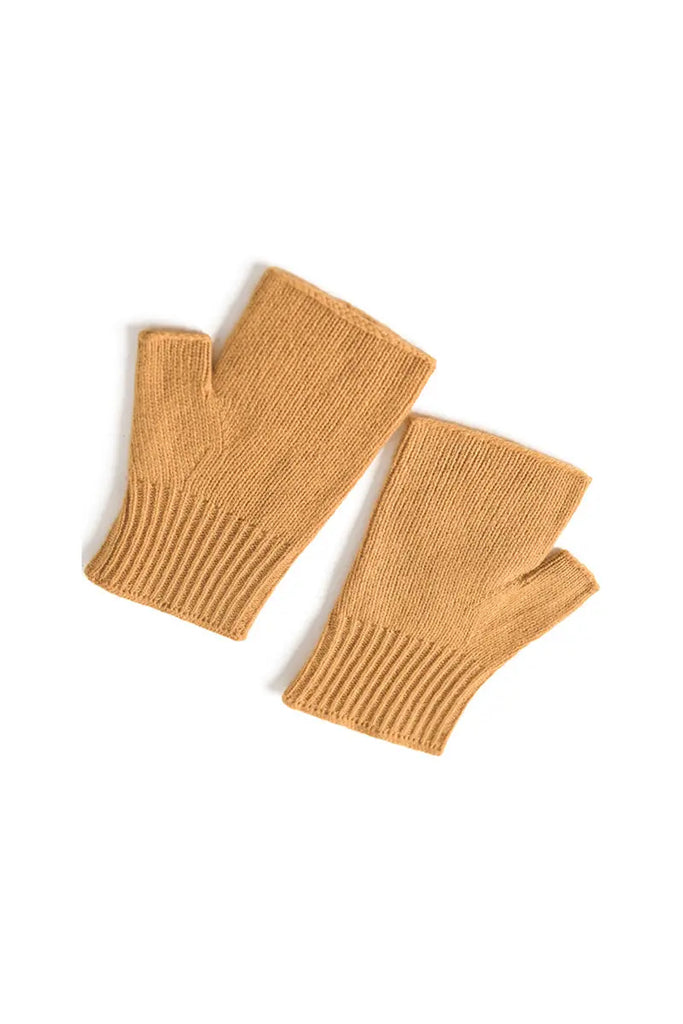 Fibflx Women's Thick Cashmere Cable Knit Fingerless Gloves