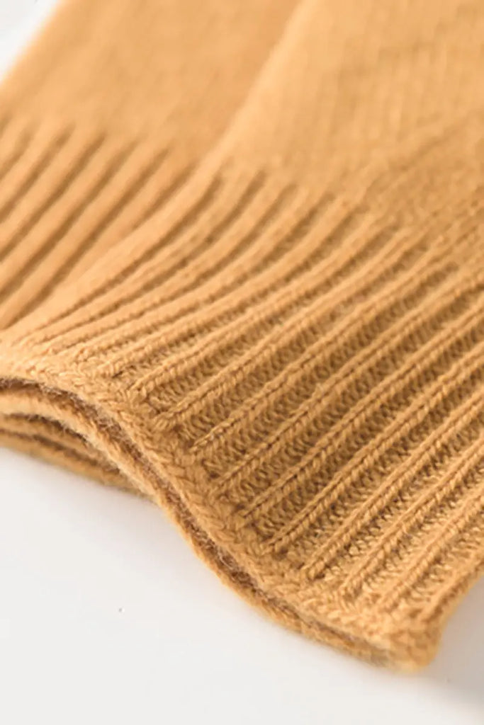 Fibflx Women's Thick Cashmere Cable Knit Fingerless Gloves