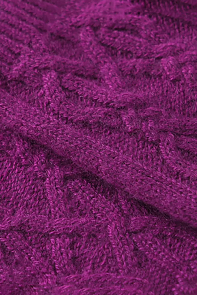 Fibflx Women's Thick Cashmere Cable Knit Fingerless Gloves