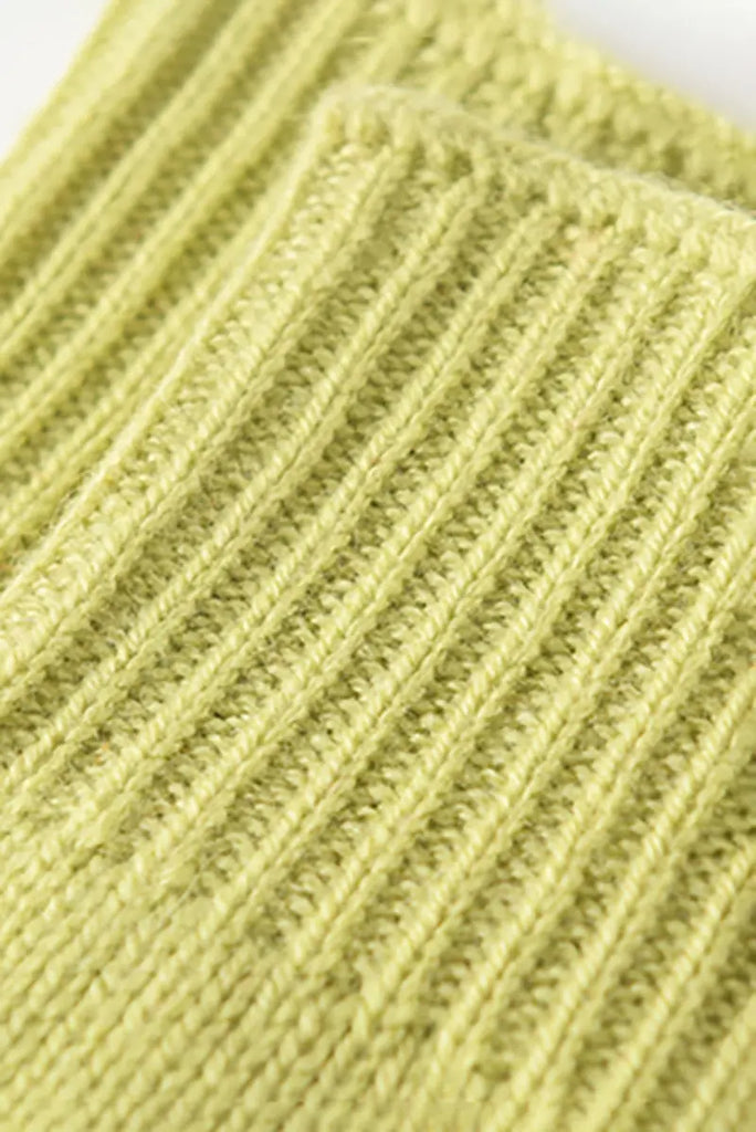 Fibflx Women's Thick Cashmere Cable Knit Fingerless Gloves