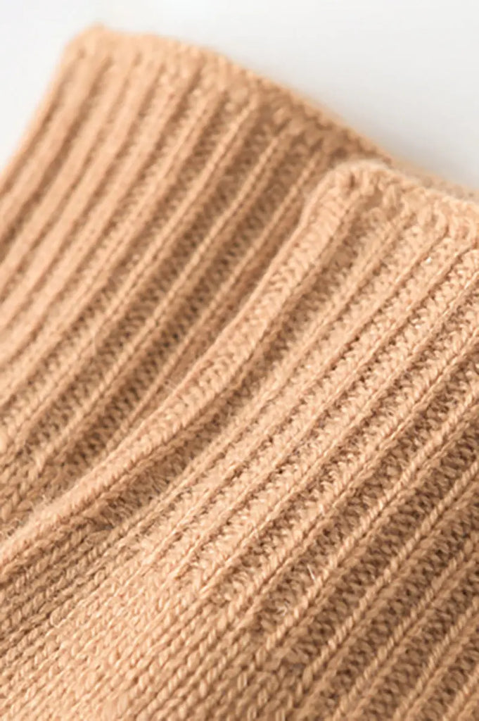 Fibflx Women's Thick Cashmere Cable Knit Fingerless Gloves