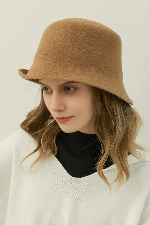 Fibflx Women's Timeless Wool Felt Cloche Hat