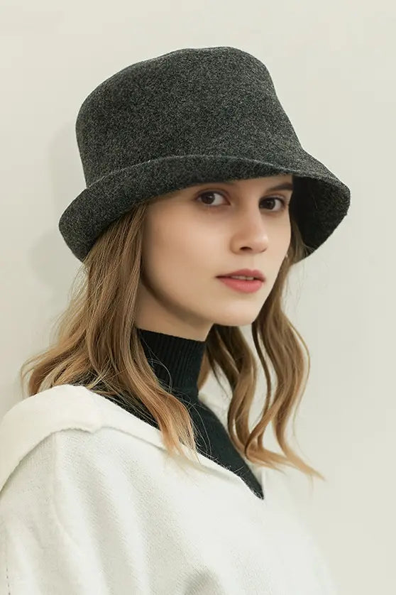 Fibflx Women's Timeless Wool Felt Cloche Hat