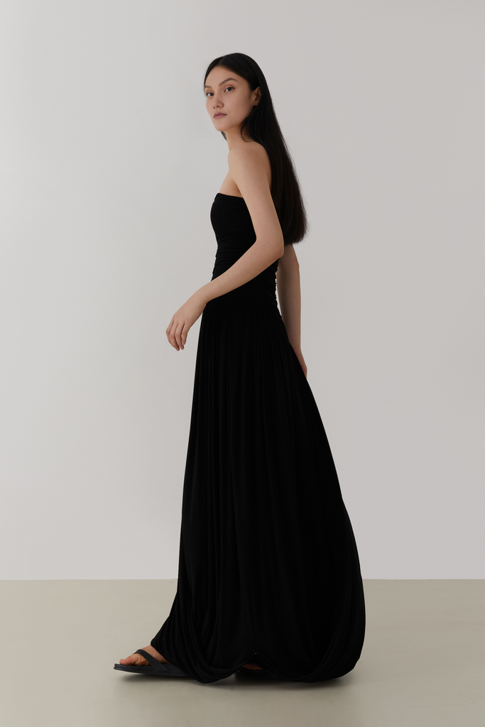 Fibflx Women's Tube Ruched Strapless Dress