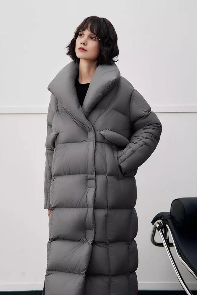 Fibflx Women's Ultra Soft Long Duck Down Puffer Coat