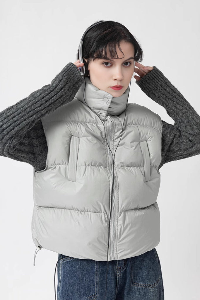 Fibflx Womne's Versatile Stand Collar Puffer Vest