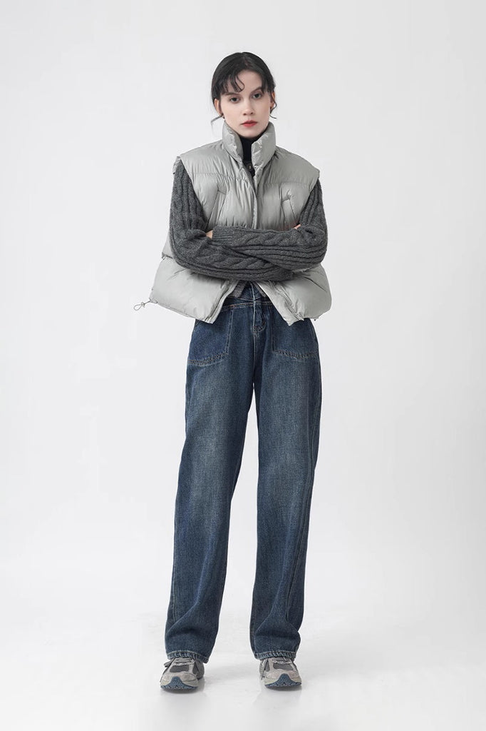 Fibflx Womne's Versatile Stand Collar Puffer Vest