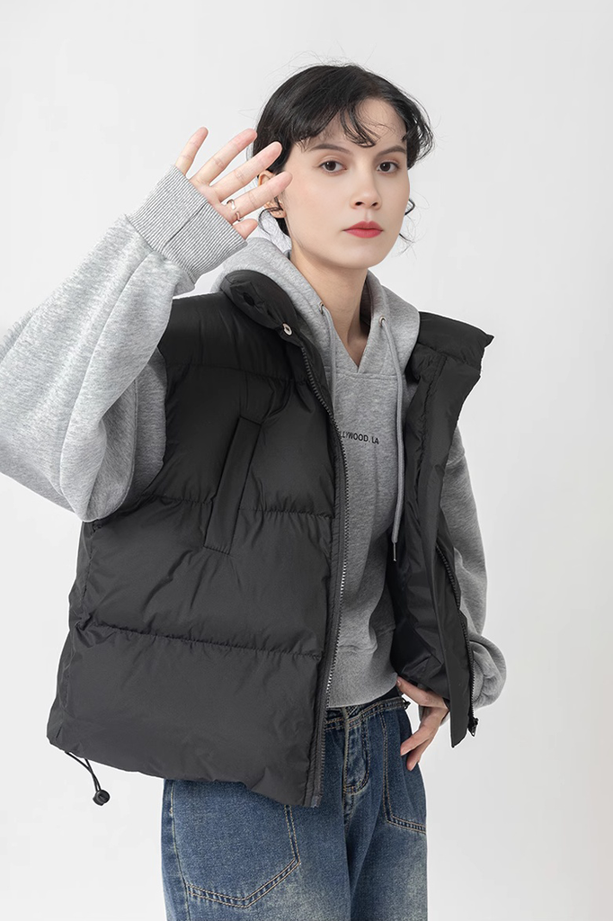 Fibflx Womne's Versatile Stand Collar Puffer Vest