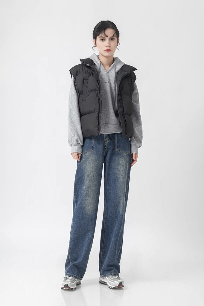 Fibflx Womne's Versatile Stand Collar Puffer Vest