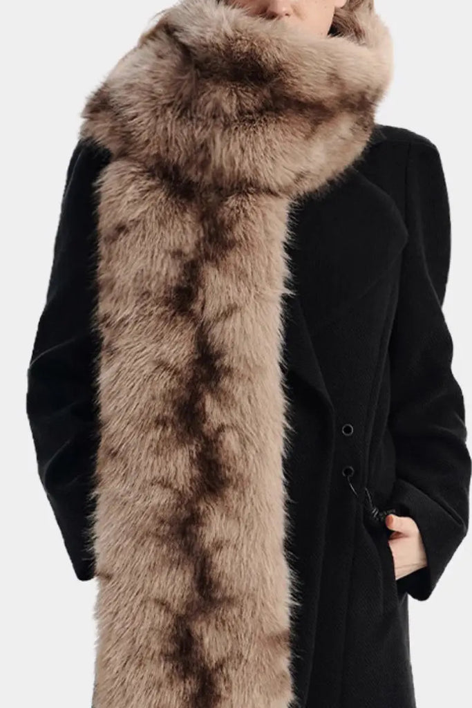 Fibflx Women's Vintage Double-Faced Faux Fur Scarf