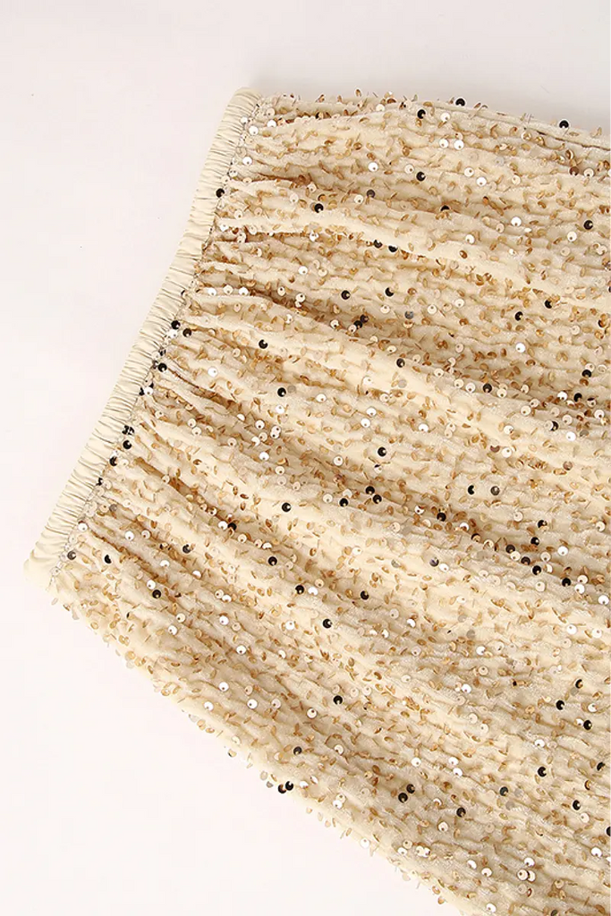 Fibflx Women's Vintage Maxi Sequin Skirt with Back Split