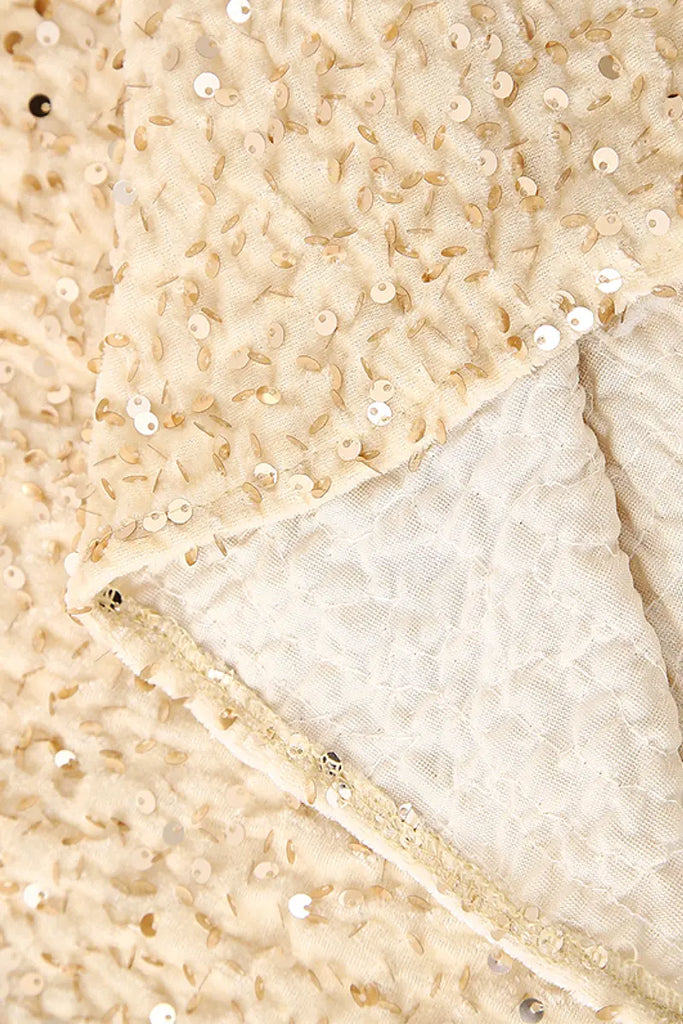 Fibflx Women's Vintage Maxi Sequin Skirt with Back Split